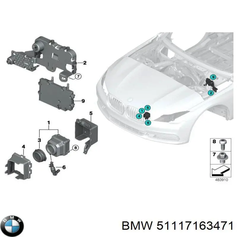 Купити 51137163471 BMW Кронштейн бампера переднього