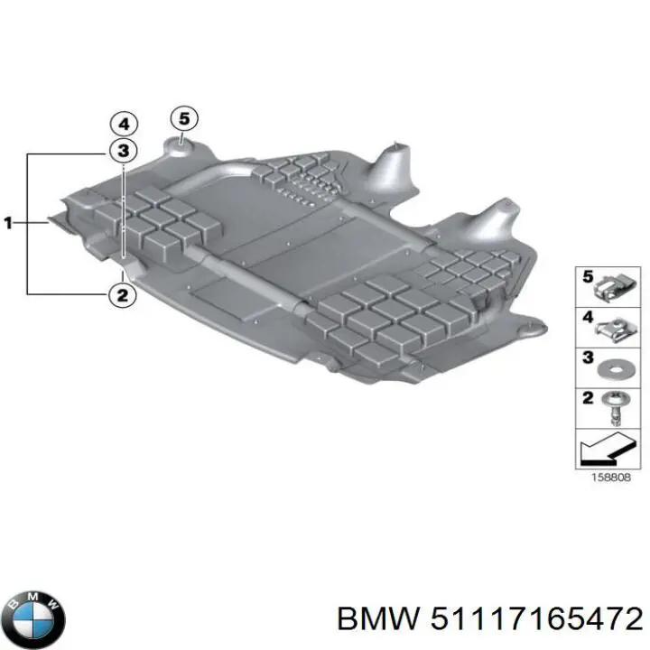 Купити 51117165472 BMW Кронштейн бампера переднього, правий