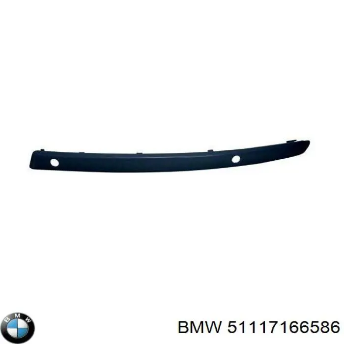 Накладка бампера переднього, права 51117166586 BMW