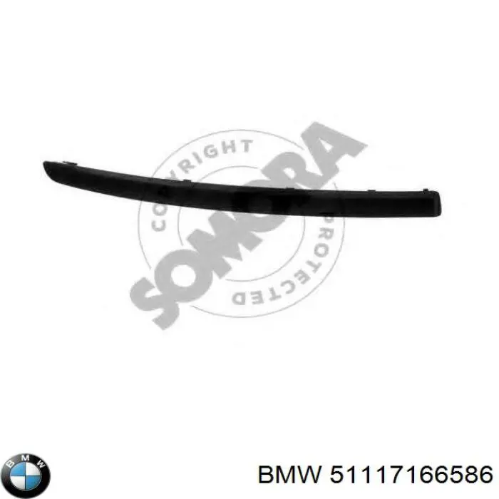 Молдинг бампера переднього, праве BMW 51117166586 ціна, від 14.88 USD