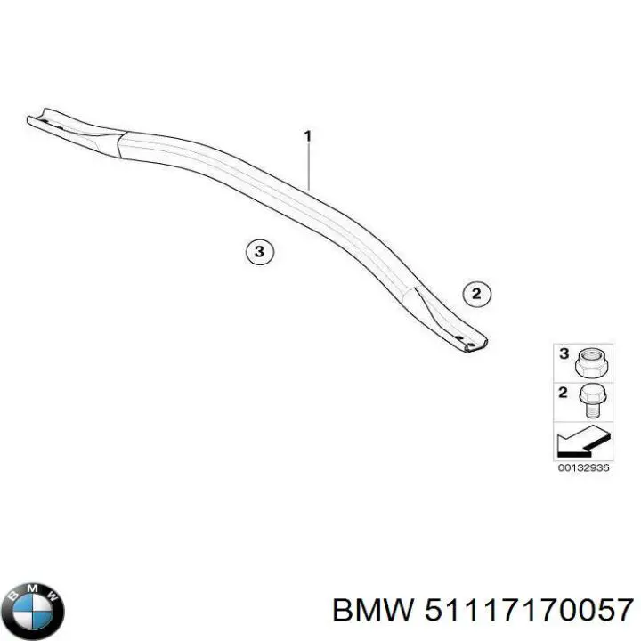 Шина бампера переднього BMW 51117170057 ціна, від 404.67 USD