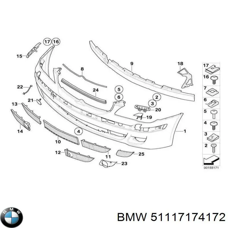  BMW 51117174172 ціна, від 8.44 USD