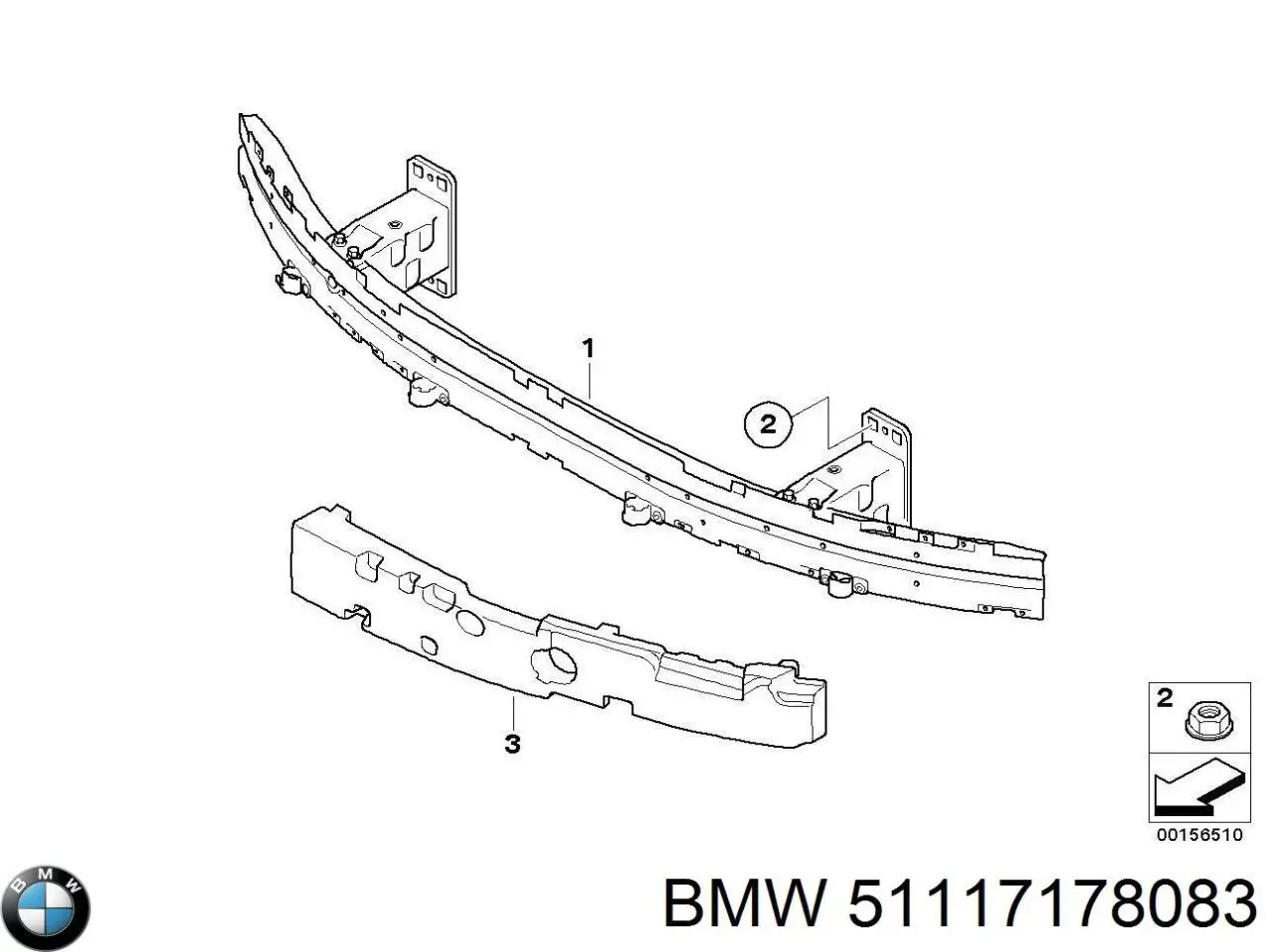 51117178083 BMW Наповнювач бампера переднього