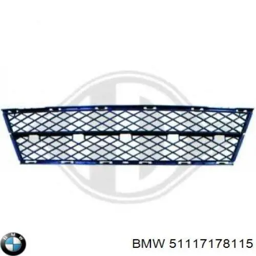 Решітка переднього бампера, центральна BMW 51117178115 ціна, від 19.00 USD