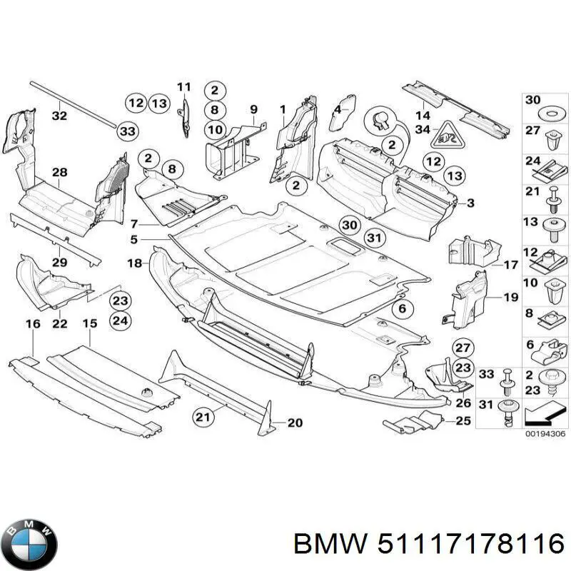 Жалюзі радіатора охолодження BMW 51117178116 ціна, від 73.12 USD