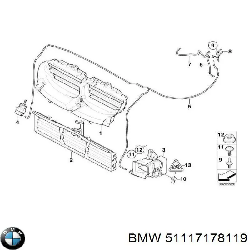 51117178119 BMW Жалюзі повітрозабірника