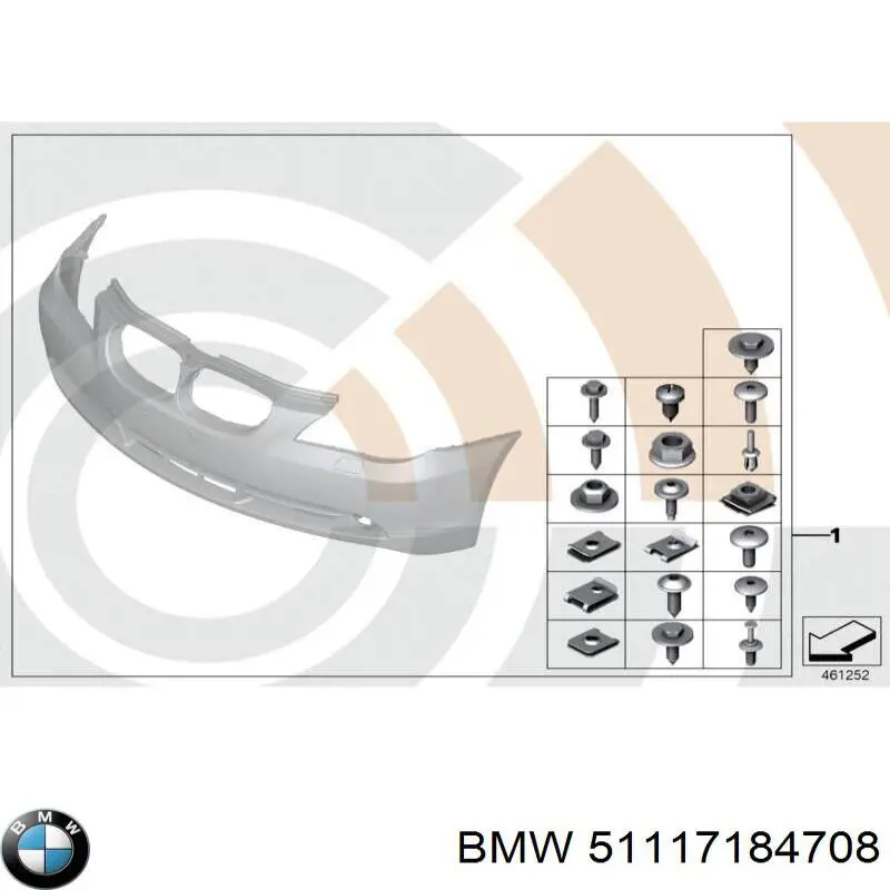 Заглушка бампера буксирувального гака, передня BMW 51117184708 ціна, від 5.70 USD