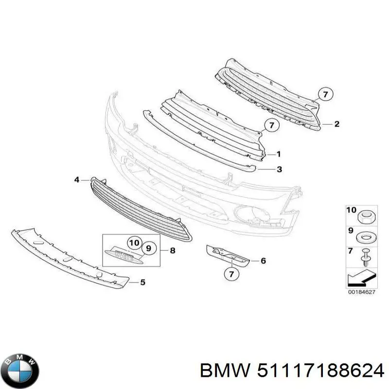 BMW 51117188624 ціна, від 100.73 USD