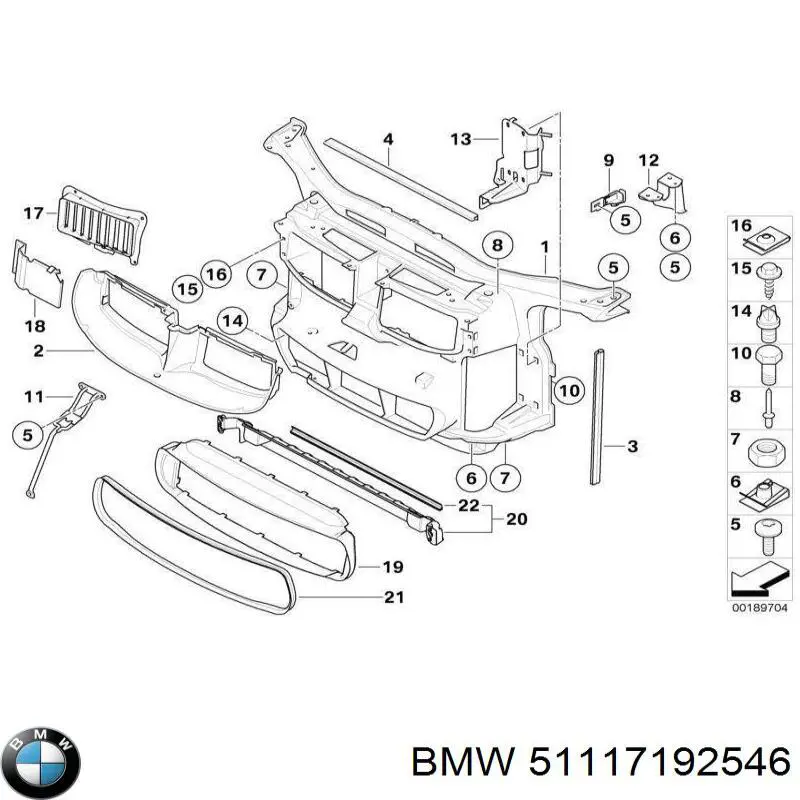 Кронштейн-адаптер кріплення фари передньої, правої BMW 51117192546 ціна, від 11.87 USD