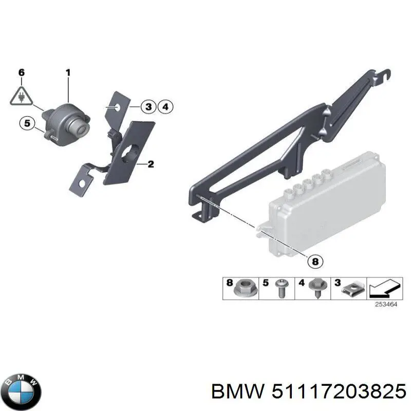 Кріплення бампера BMW 51117203825 ціна, від 12.60 USD