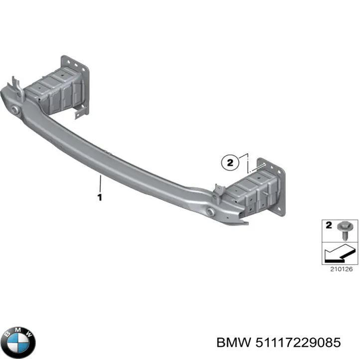 Підсилювач бампера переднього на BMW X5 (E70)
