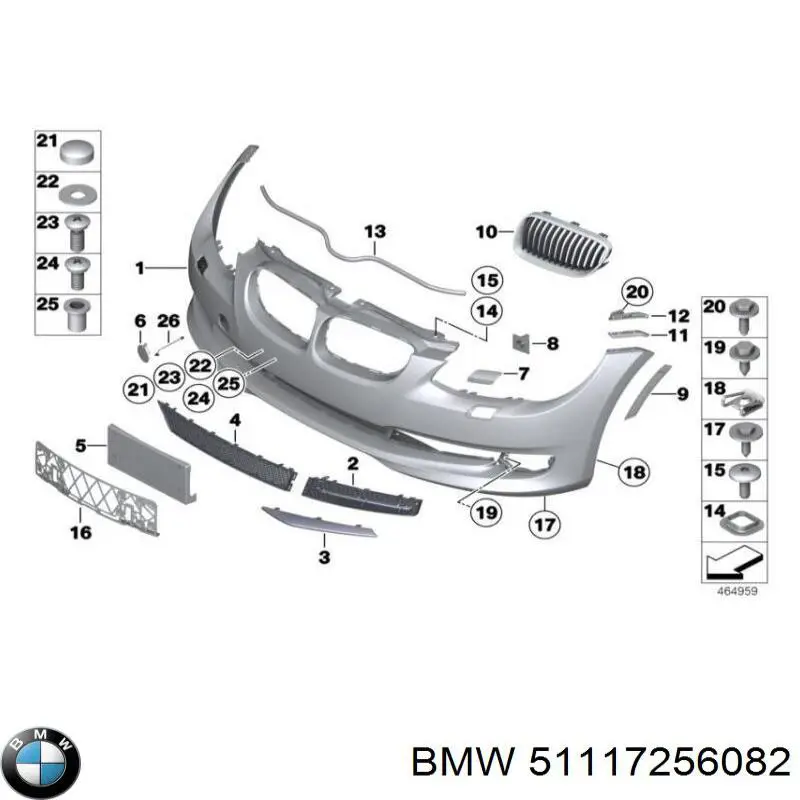 Бампер передній 51117256082 BMW