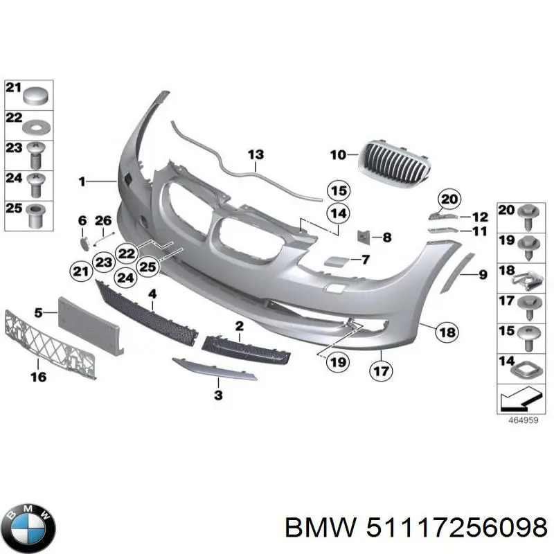  BMW 51117256098 ціна, від 64.19 USD