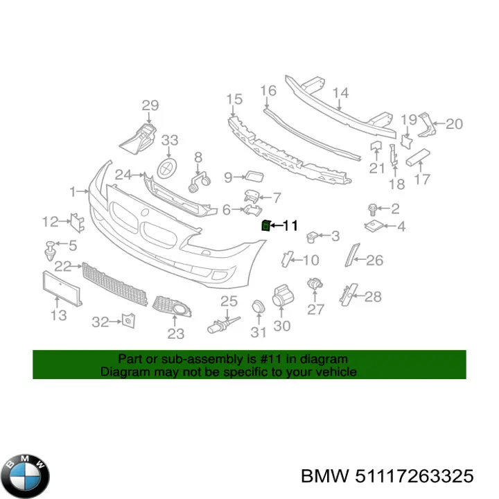 Кронштейн бампера переднього PBM43161A Signeda