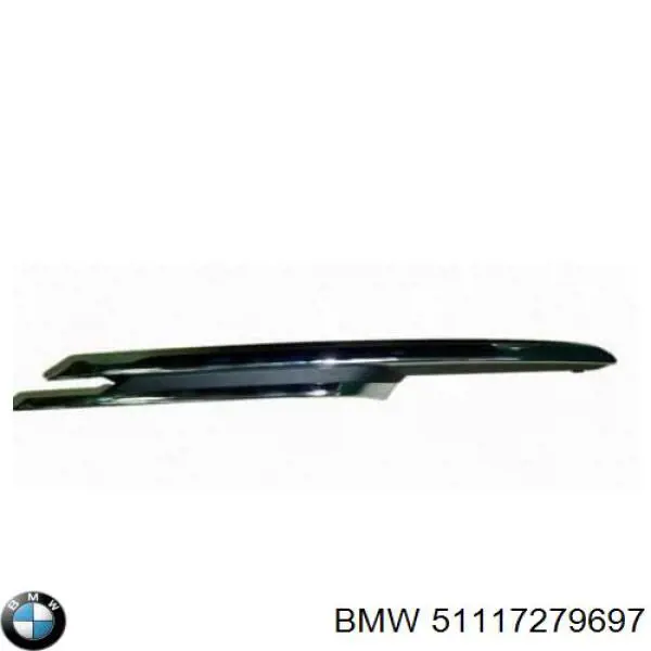 Молдинг решітки переднього бампера, лівий BMW 51117279697 ціна, від 22.47 USD