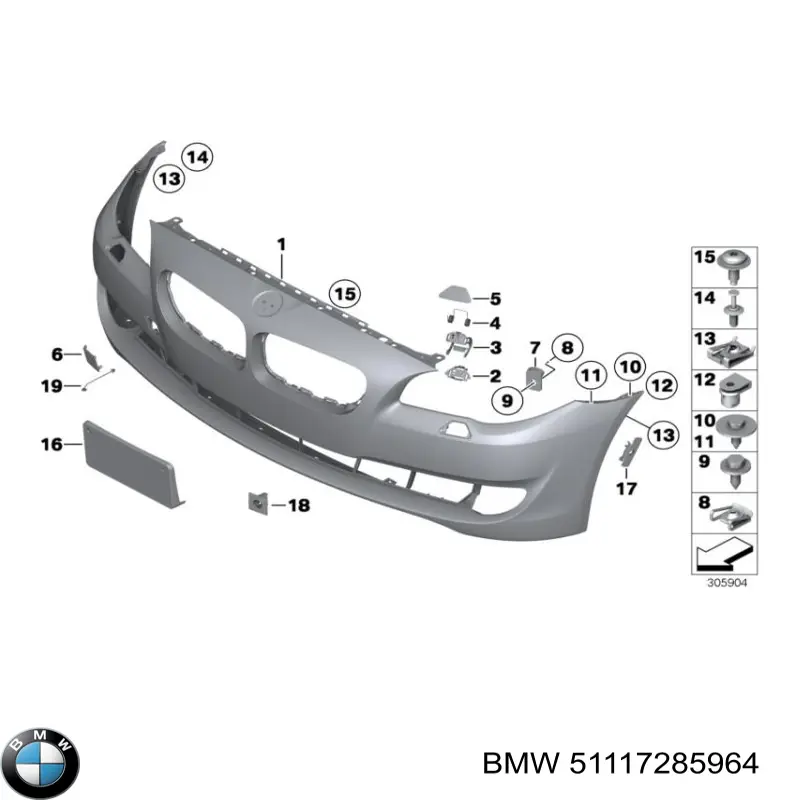Купити 51117285964 BMW Буфер (бампер) передній