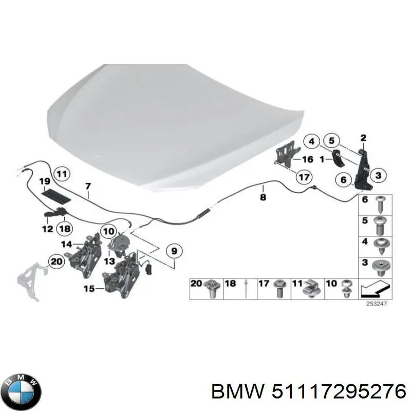  BMW 51117295276 ціна, від 14.06 USD