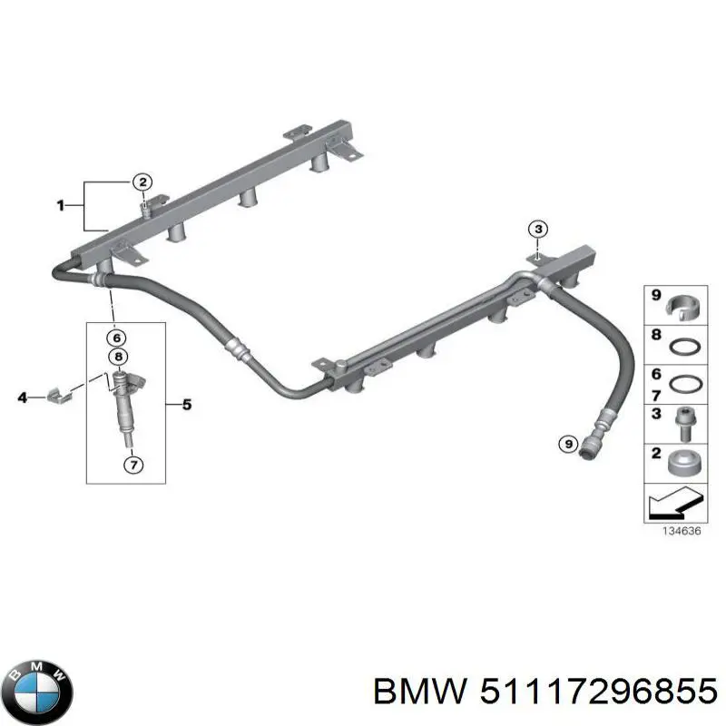 Кронштейн підсилювача переднього бампера BMW 51117296855 ціна, від 17.57 USD