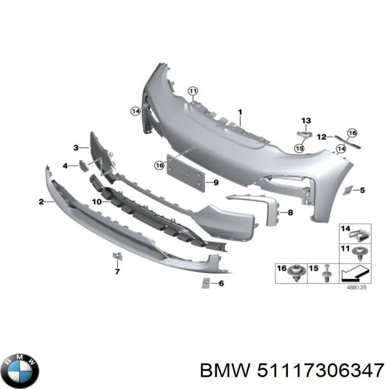  BMW 51117306347 ціна, від 16.91 USD