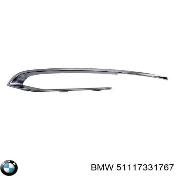 51117331767 BMW Молдинг переднього бампера, лівий