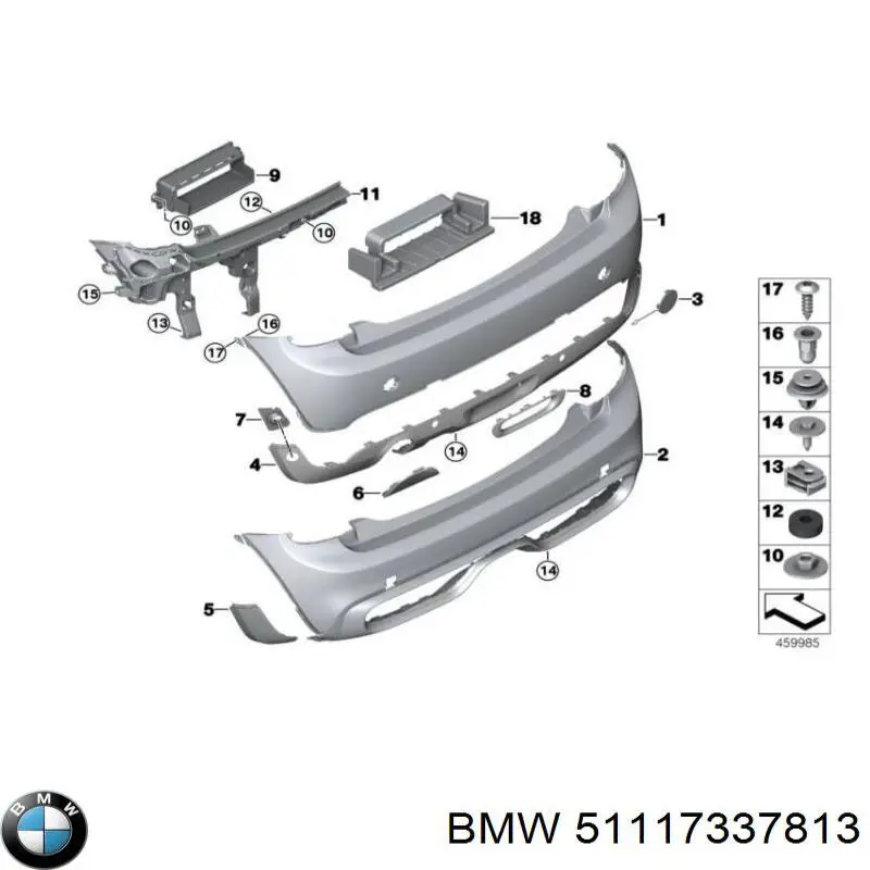 Купити 51117337813 BMW Спойлер переднього бампера, лівий