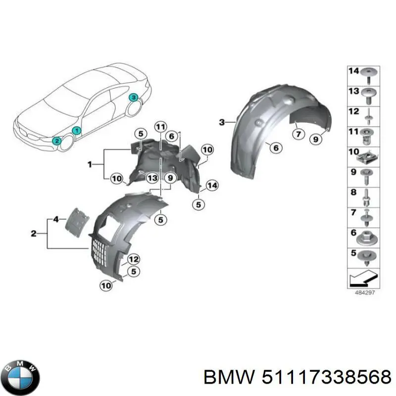 Купити 7065179 Autotechteile Накладка форсунки омивача фари передньої