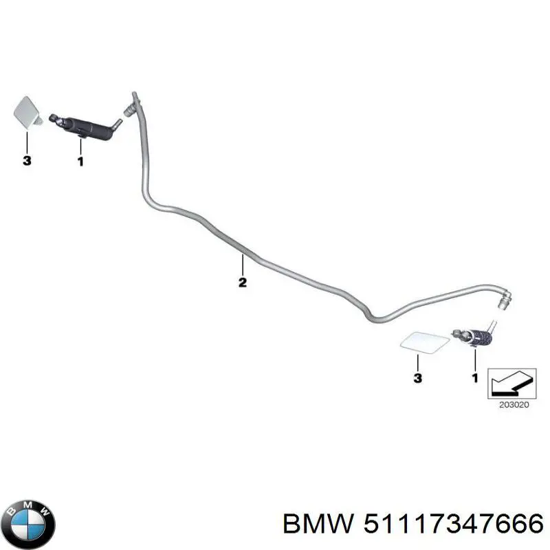 51117347666 BMW накладка форсунки омивача фари передньої