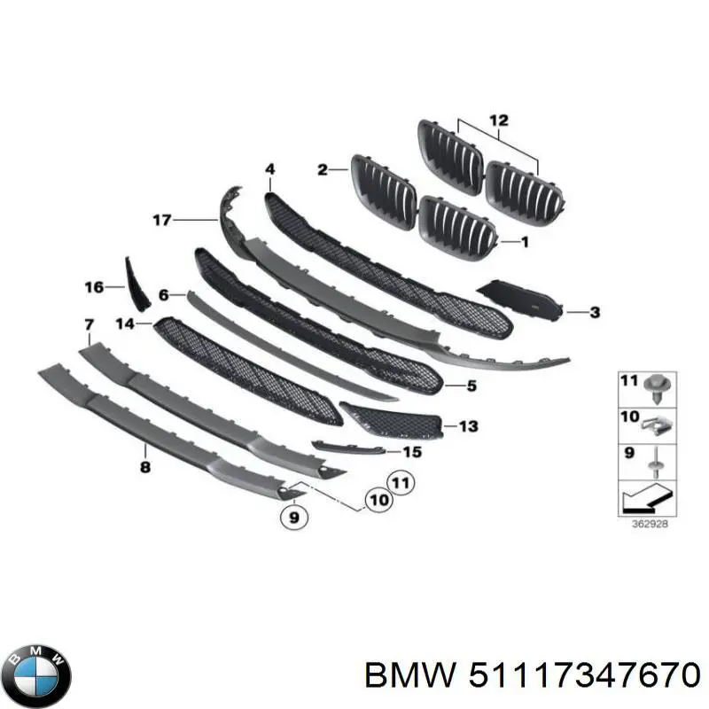 BMW 51117347670 ціна, від 50.67 USD