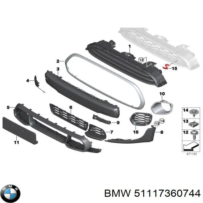  BMW 51117360744 ціна, від 69.62 USD