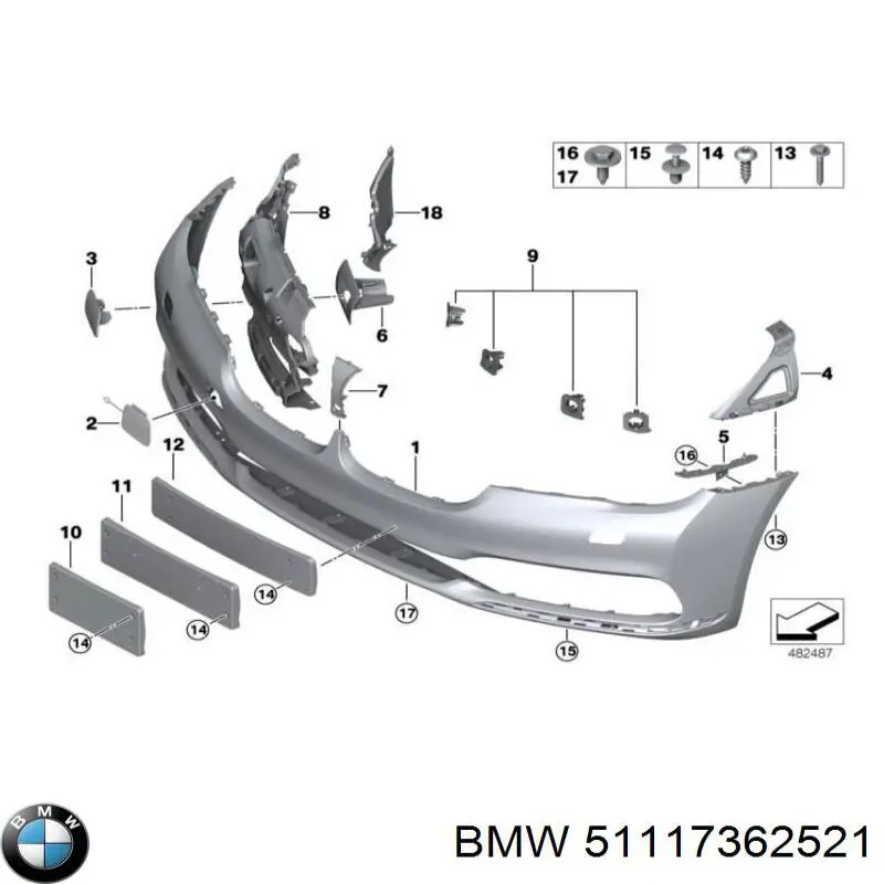  BMW 51117362521 ціна, від 10.13 USD