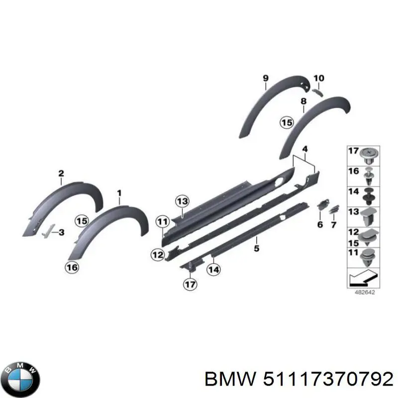  BMW 51117370792 ціна, від 50.06 USD