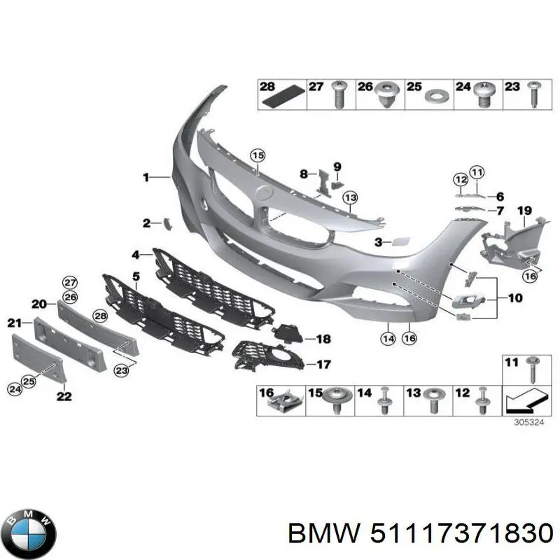 Купити 51117371830 BMW Буфер (бампер) передній