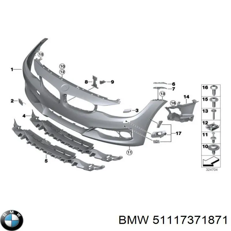 Бампер на авто BMW 51117371871 ціна, від 31.67 USD