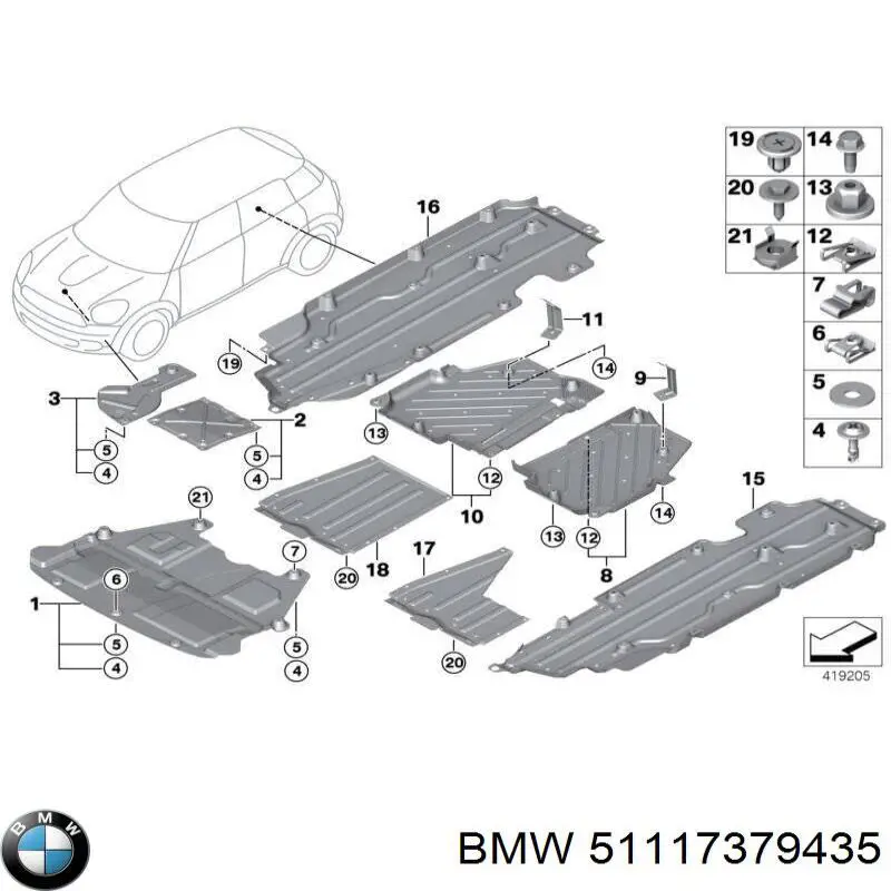 51117379435 BMW Сплитер переднього бампера