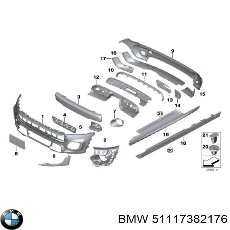  BMW 51117382176 ціна, від 88.88 USD