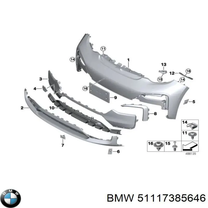  BMW 51117385646 ціна, від 14.69 USD