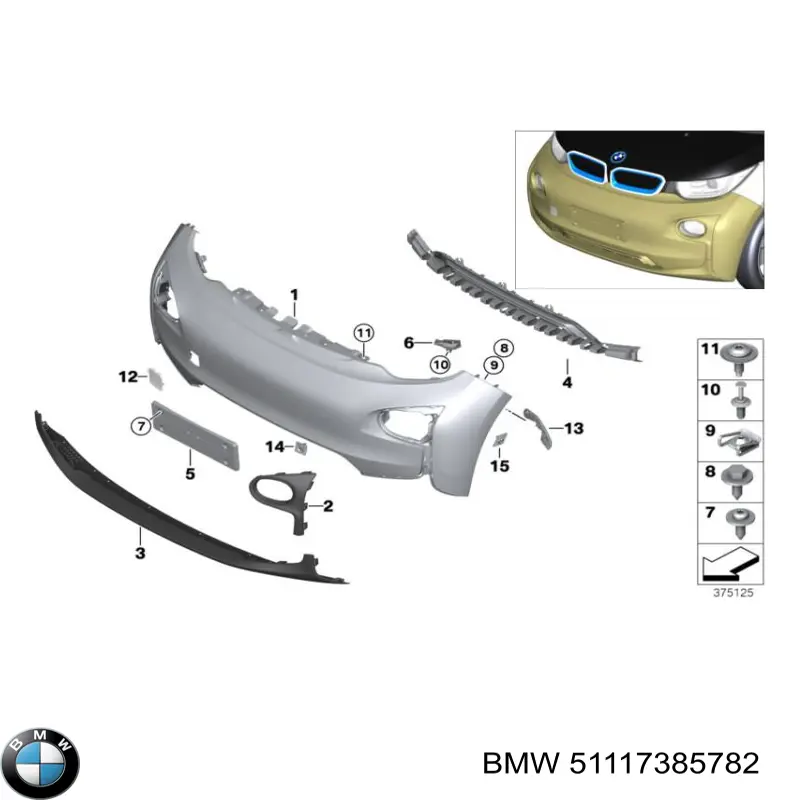  BMW 51117385782 ціна, від 443.43 USD