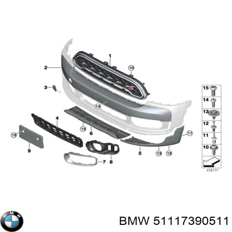  BMW 51117390511 ціна, від 74.41 USD