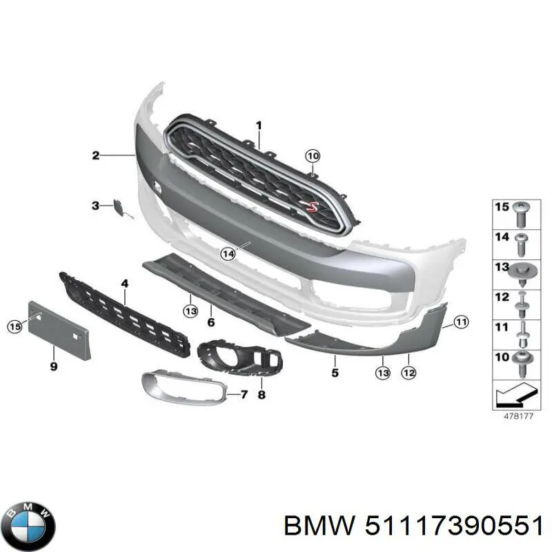  BMW 51117390551 ціна, від 68.81 USD