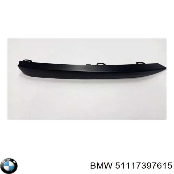 51117397615 BMW Молдинг решітки переднього бампера, лівий