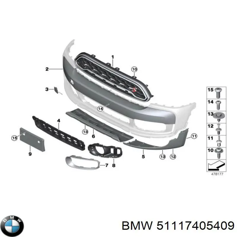  BMW 51117405409 ціна, від 135.44 USD