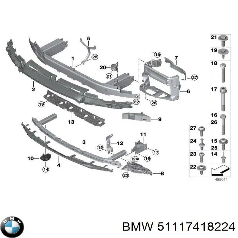 Шина бампера переднього 4max 5502000068941P ціна, від 102.73 USD