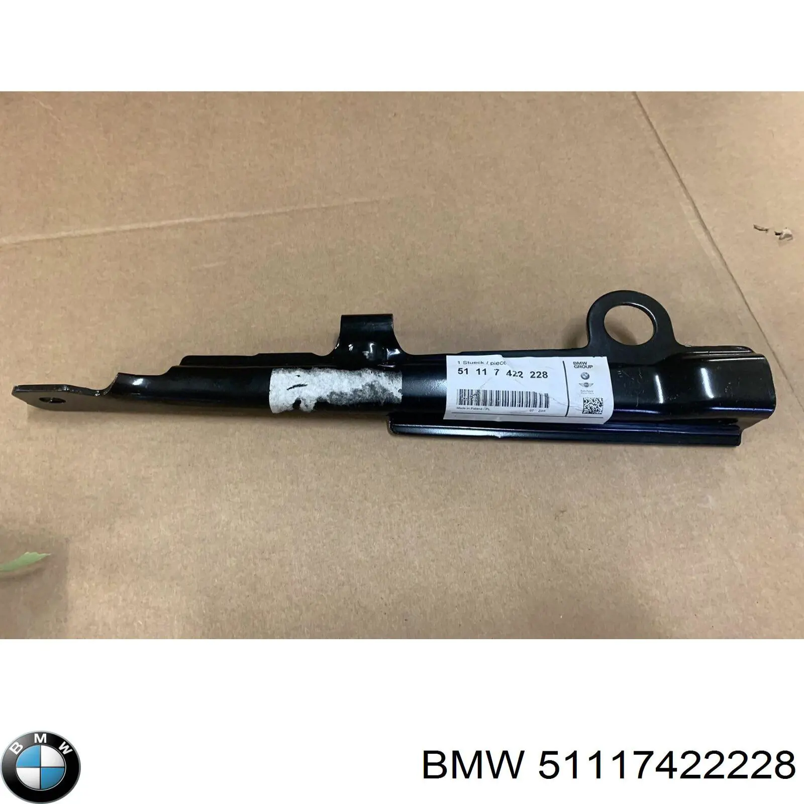 Кронштейн бампера переднього, зовнішній правий BMW 51117422228 ціна, від 28.89 USD