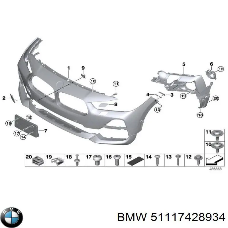  BMW 51117428934 ціна, від 127.40 USD