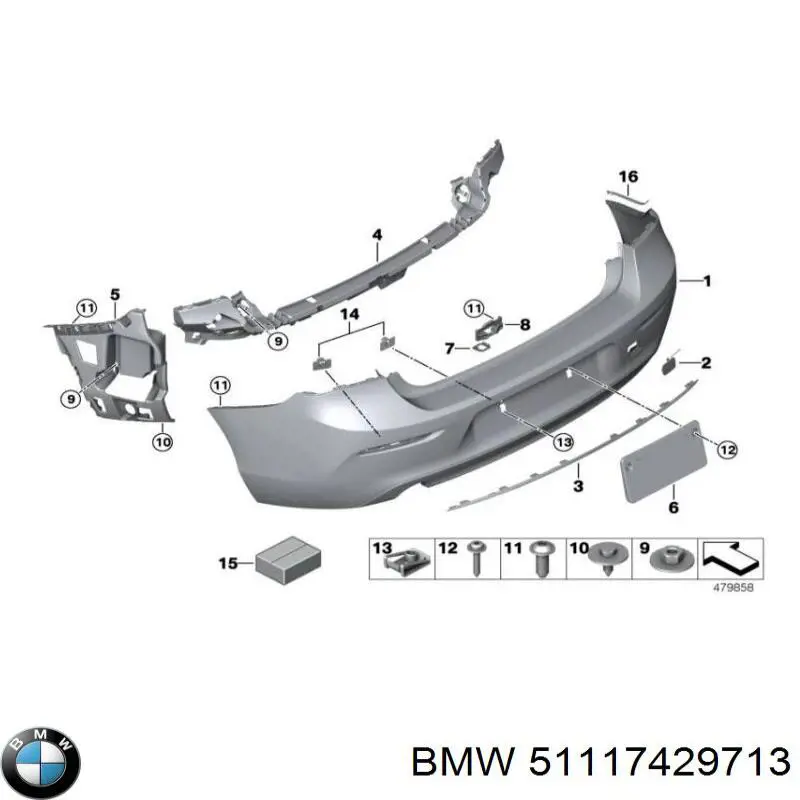 51117429713 BMW Бампер передній в зборі