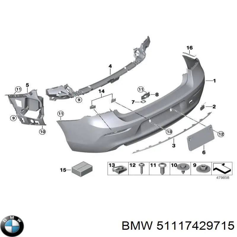 51117429715 BMW Бампер передній в зборі