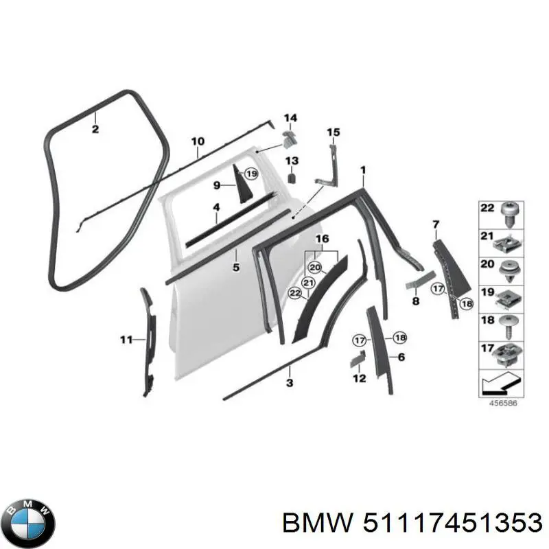 Спойлер переднього бампера 51117451353 BMW