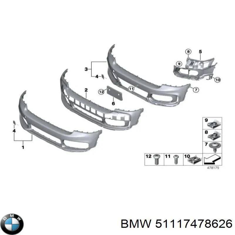 Бампер на авто BMW 51117478626 ціна, від 76.02 USD