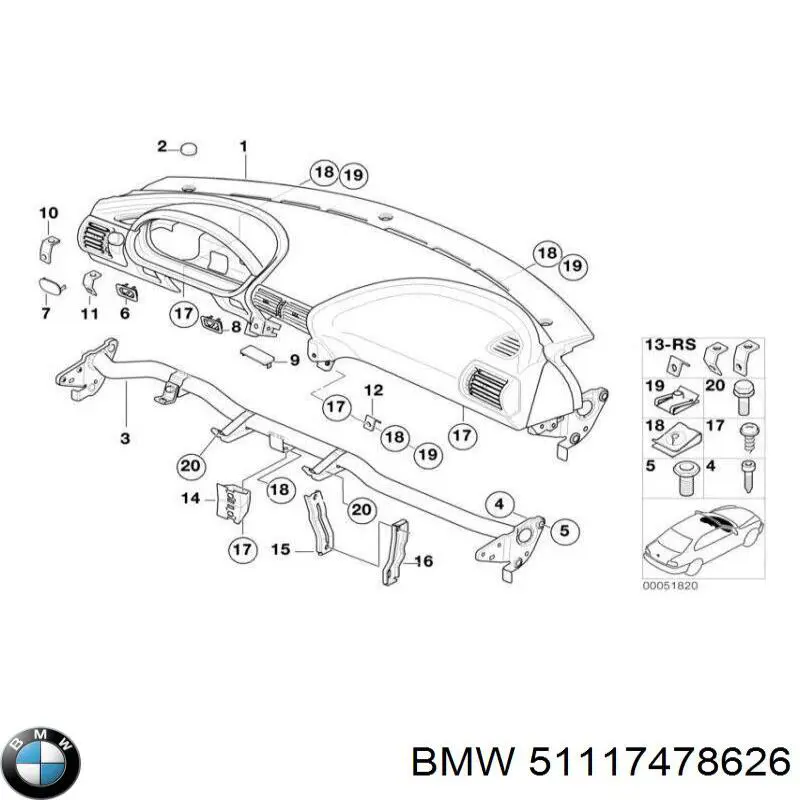 51117478626 BMW Бампер передній в зборі