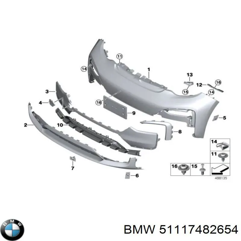  BMW 51117482654 ціна, від 37.39 USD